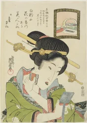 Femme mettant de la poudre, 1820-1822